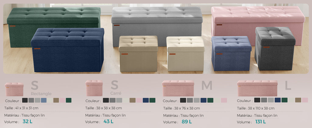 Folding Storage Bench