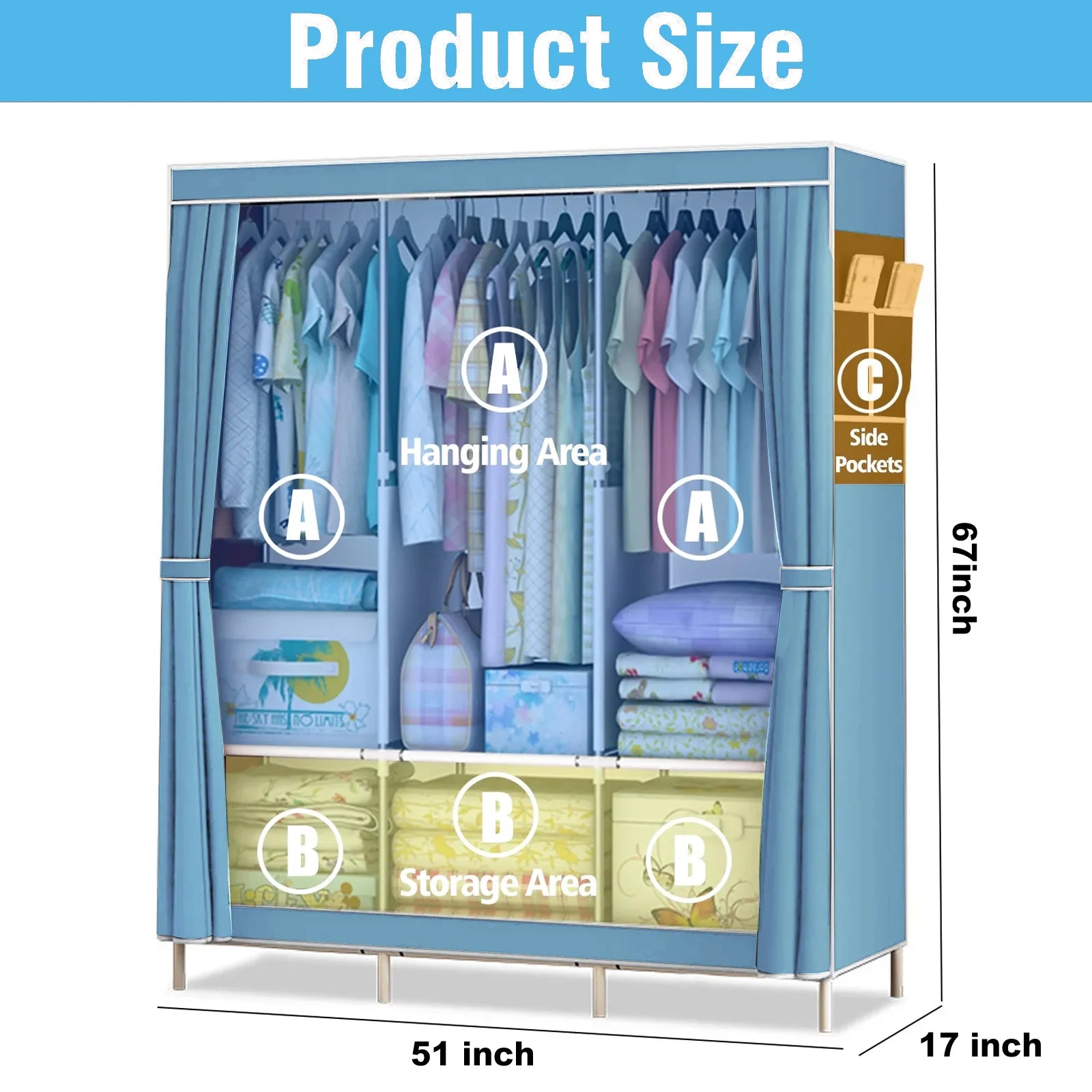 Portable Closet Storage Organizer