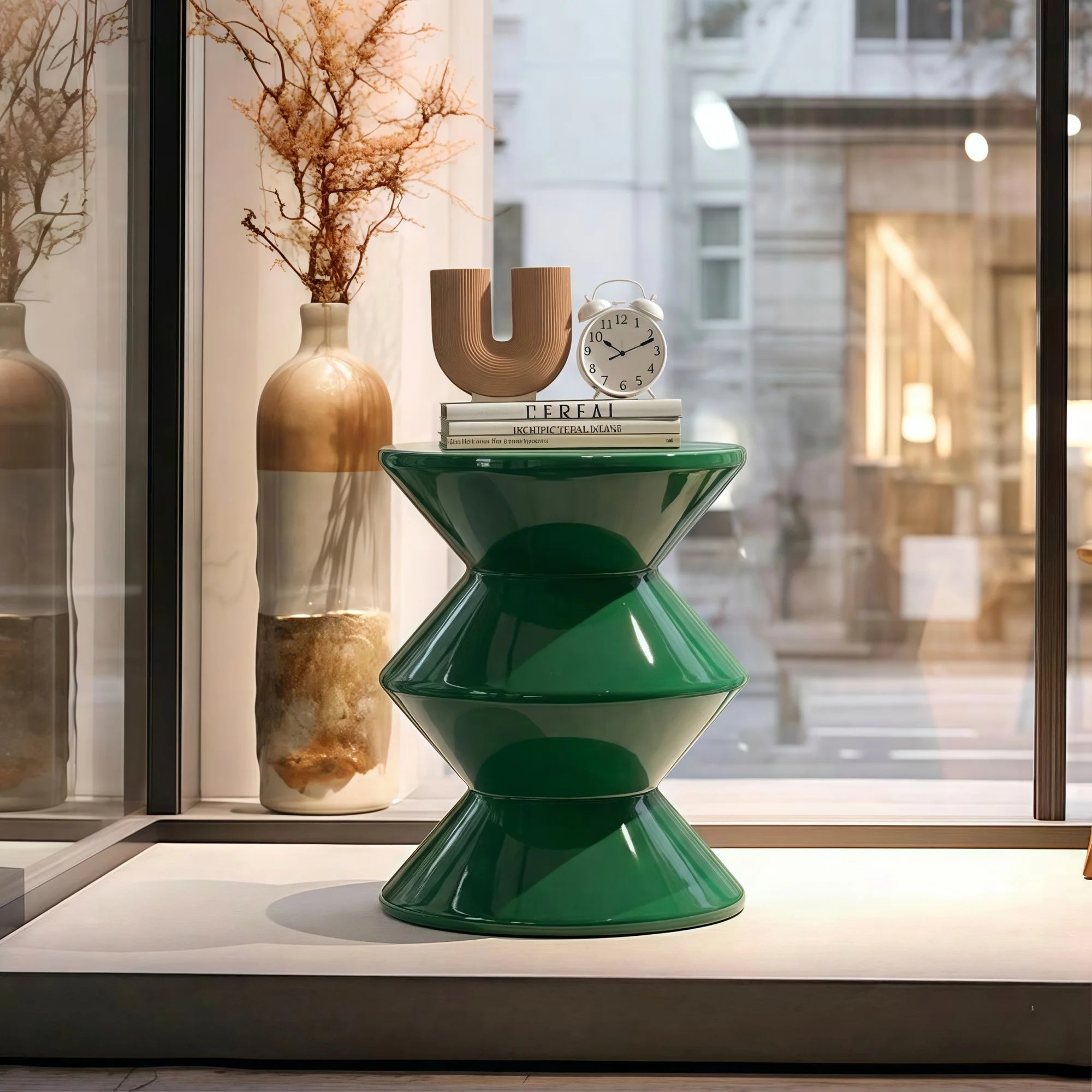 Hourglass Stool & Side Table