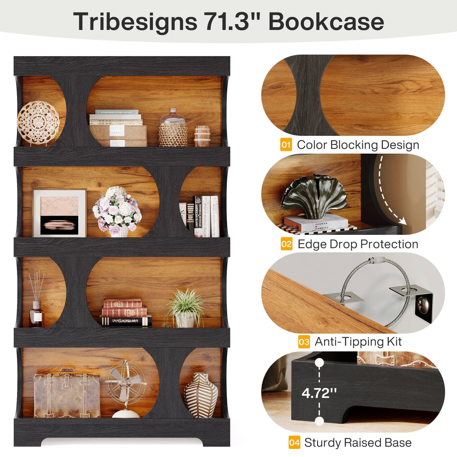 Tall Freestanding Bookcase