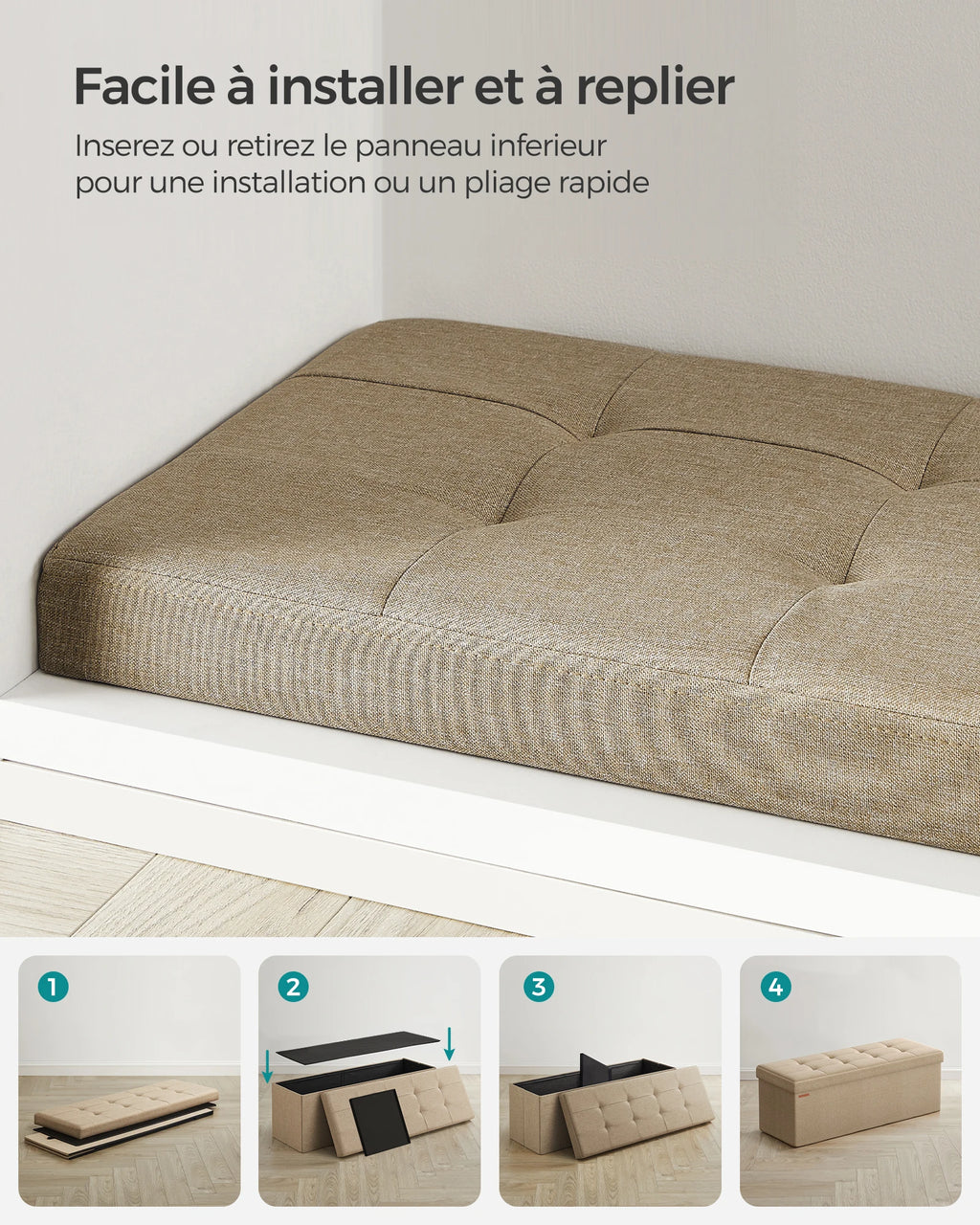 Folding Storage Bench