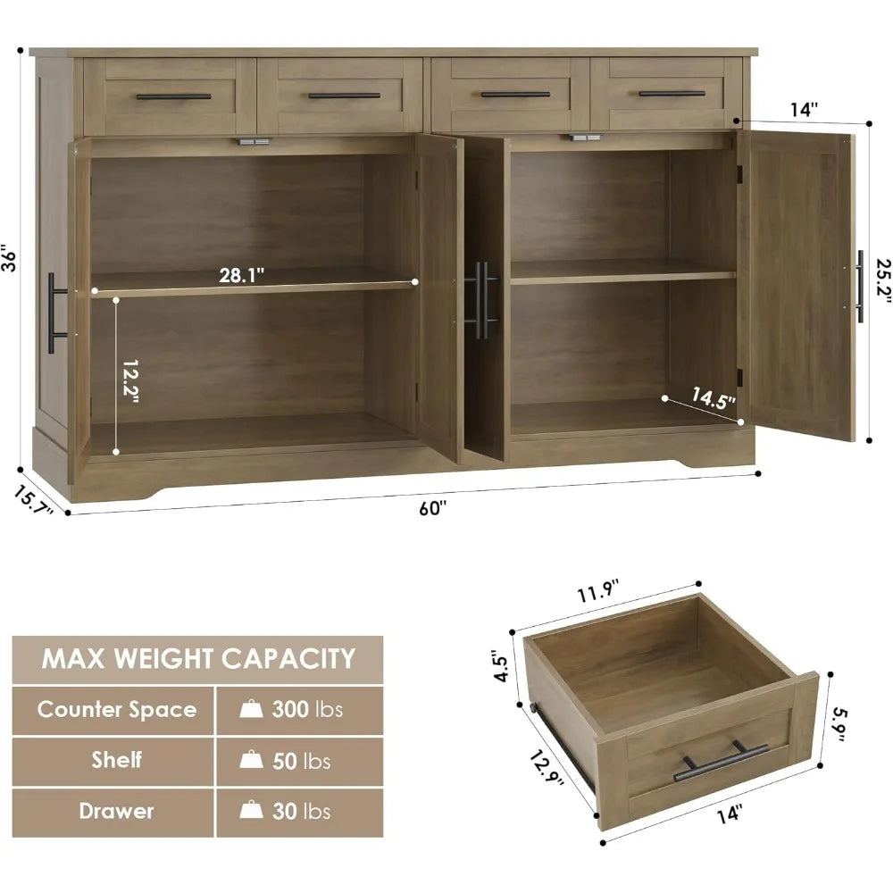 Large Buffet Sideboard Cabinet