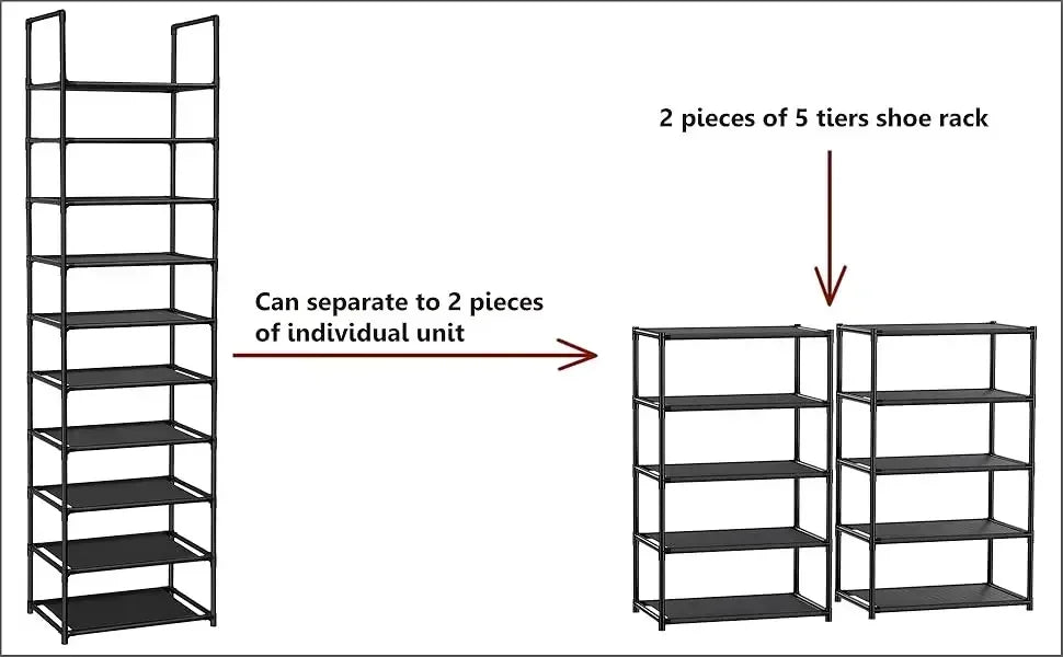 10-Tier Shoe Rack Organizer