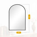 Arched Metal-Framed Wall Mirror