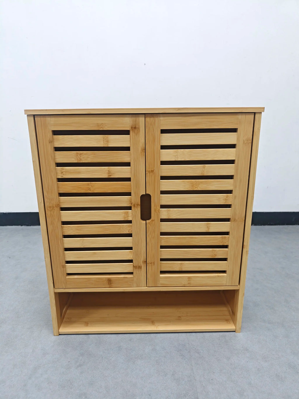 Wall-Mounted Bamboo Bathroom Cabinet