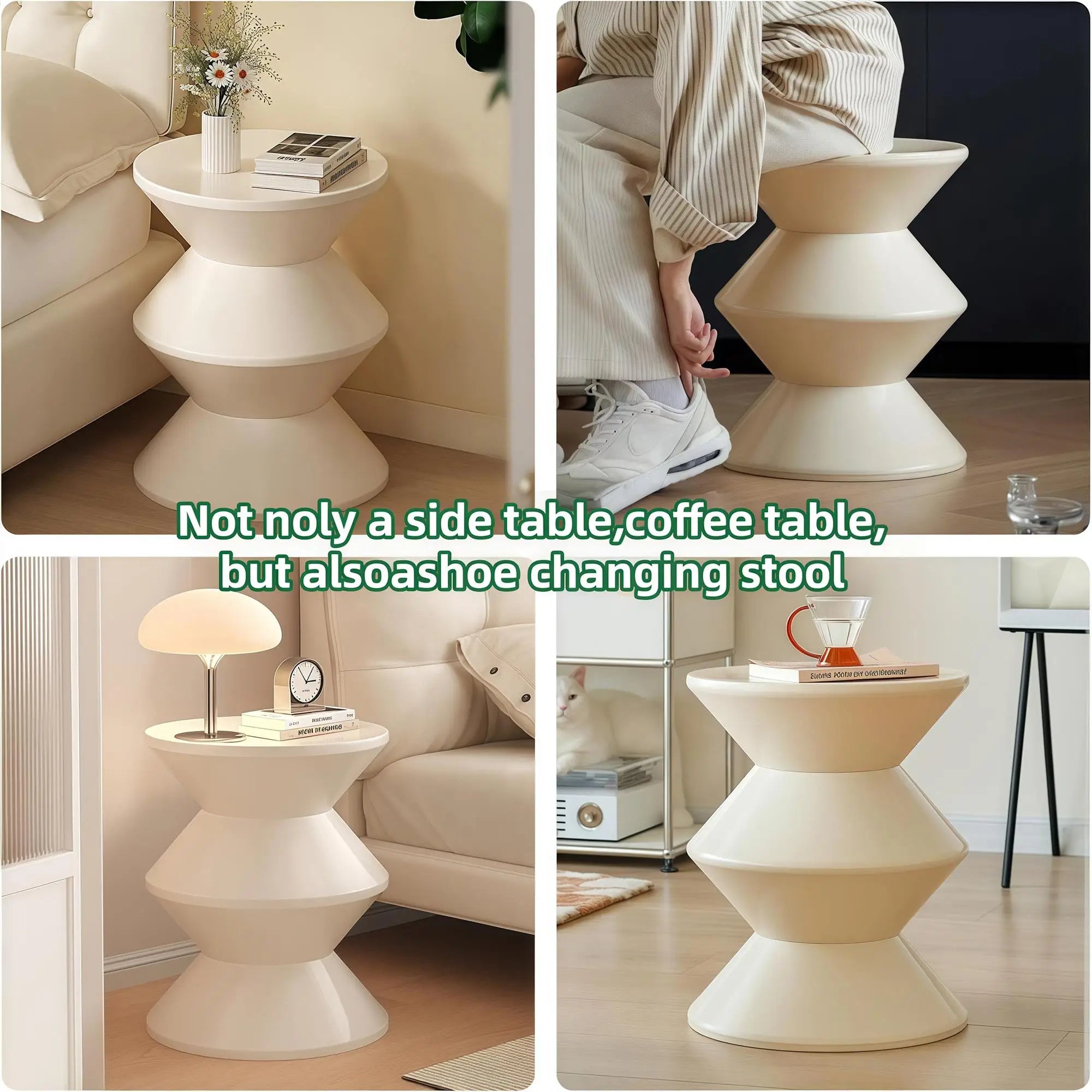 Hourglass Stool & Side Table