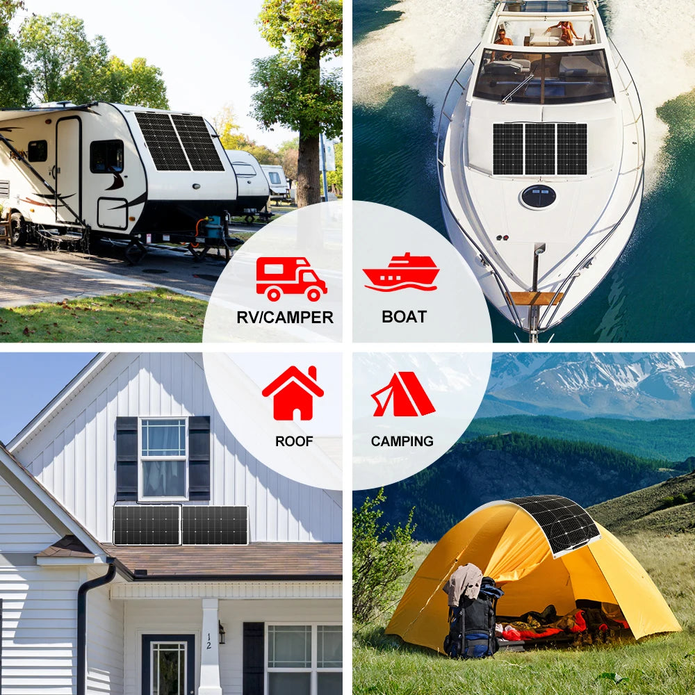 200W Flexible Solar Panel Kit