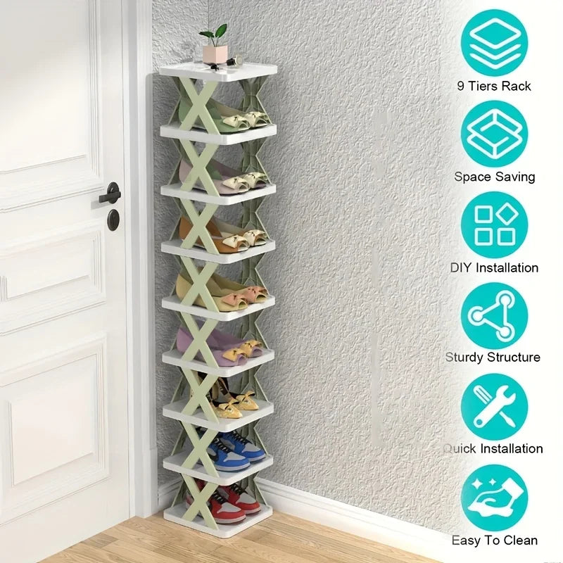 9-Tier Vertical Shoe Rack