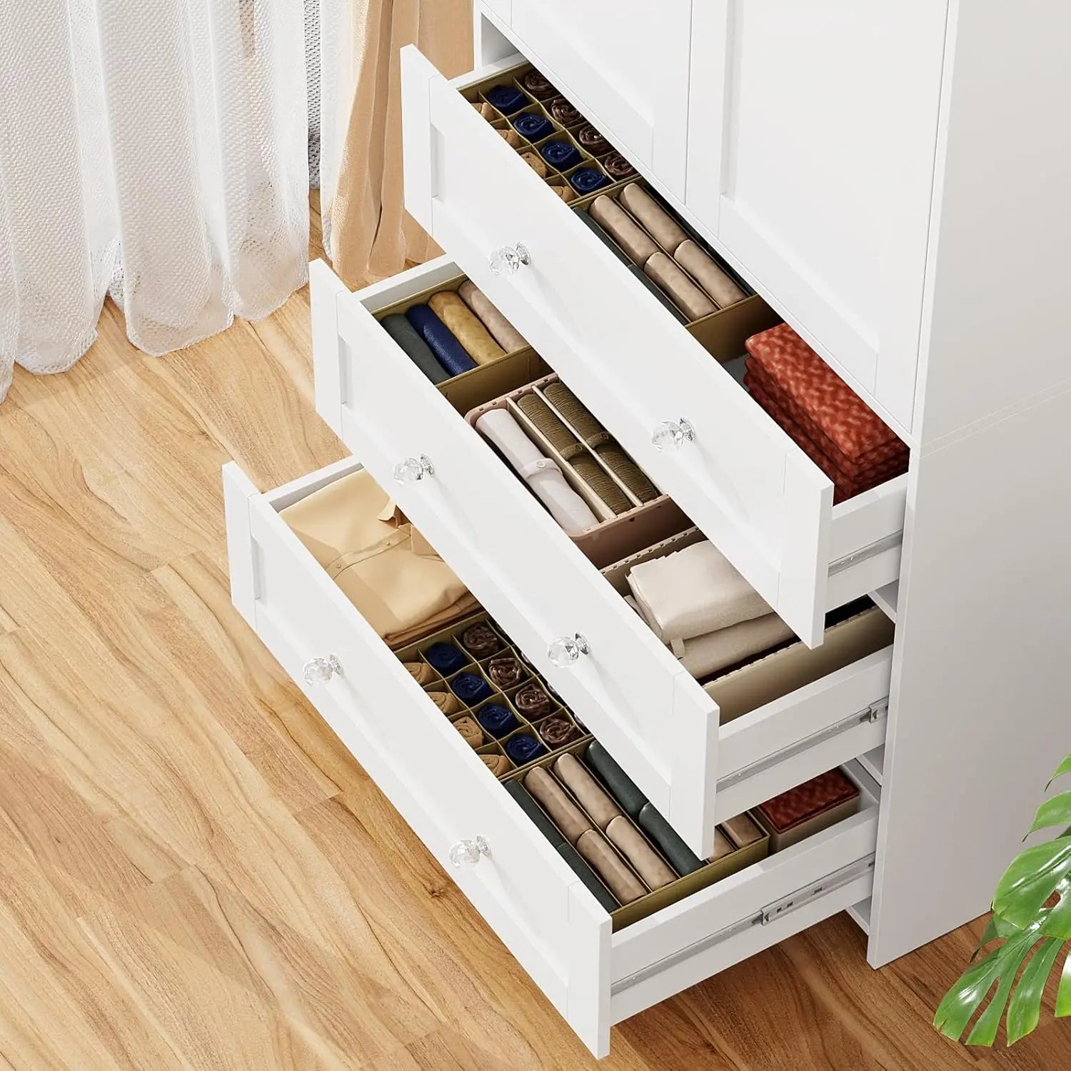 Wardrobe Armoire with Mirror