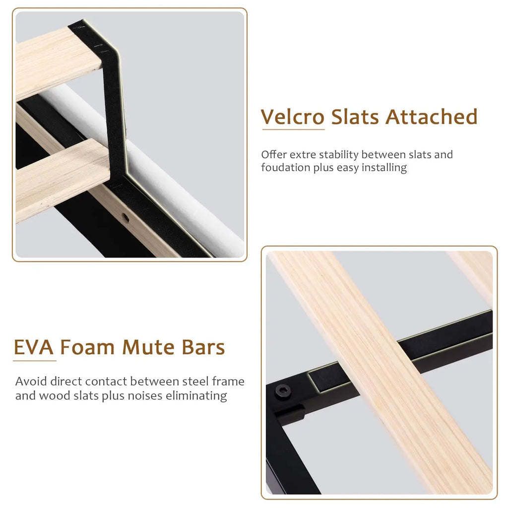 Velvet Tufted Platform Bed Frame