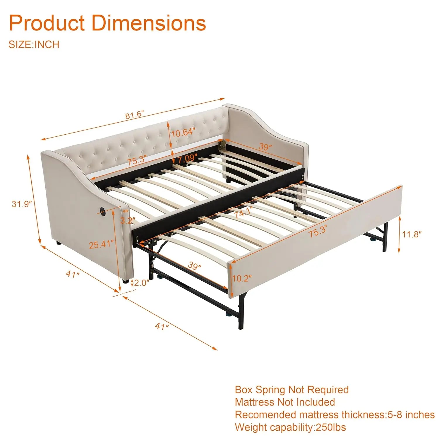 Daybed with Pop-Up Trundle