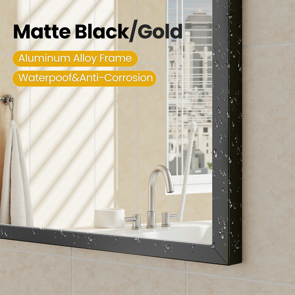 Arched Metal-Framed Wall Mirror