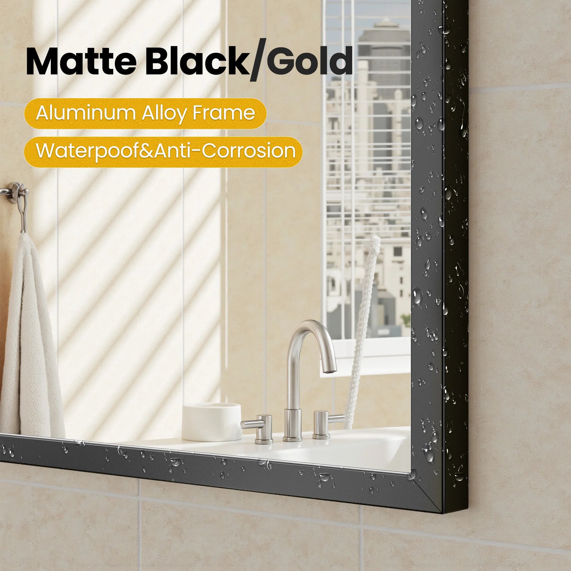 Arched Metal-Framed Wall Mirror