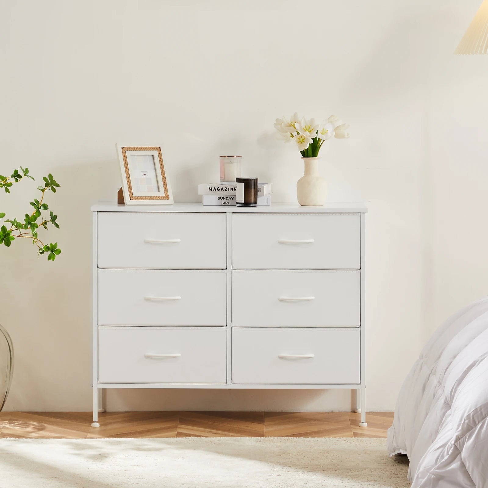 Fabric Drawer Nightstand