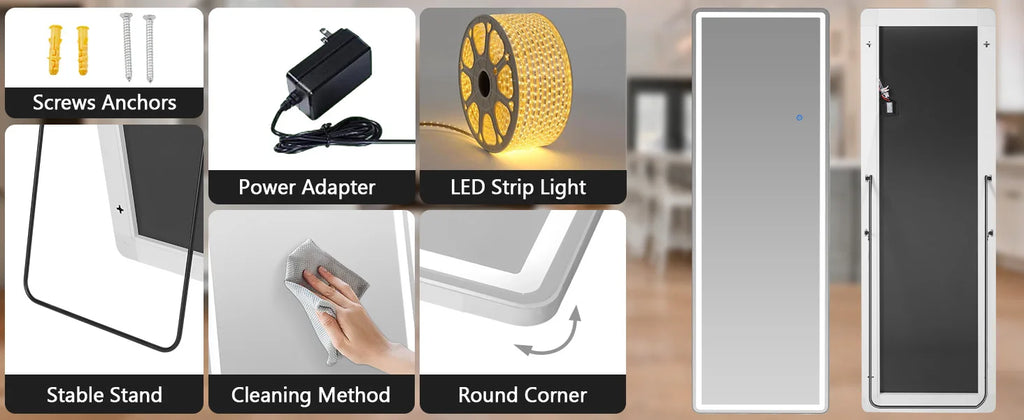 Full-Length LED Wall Mirror