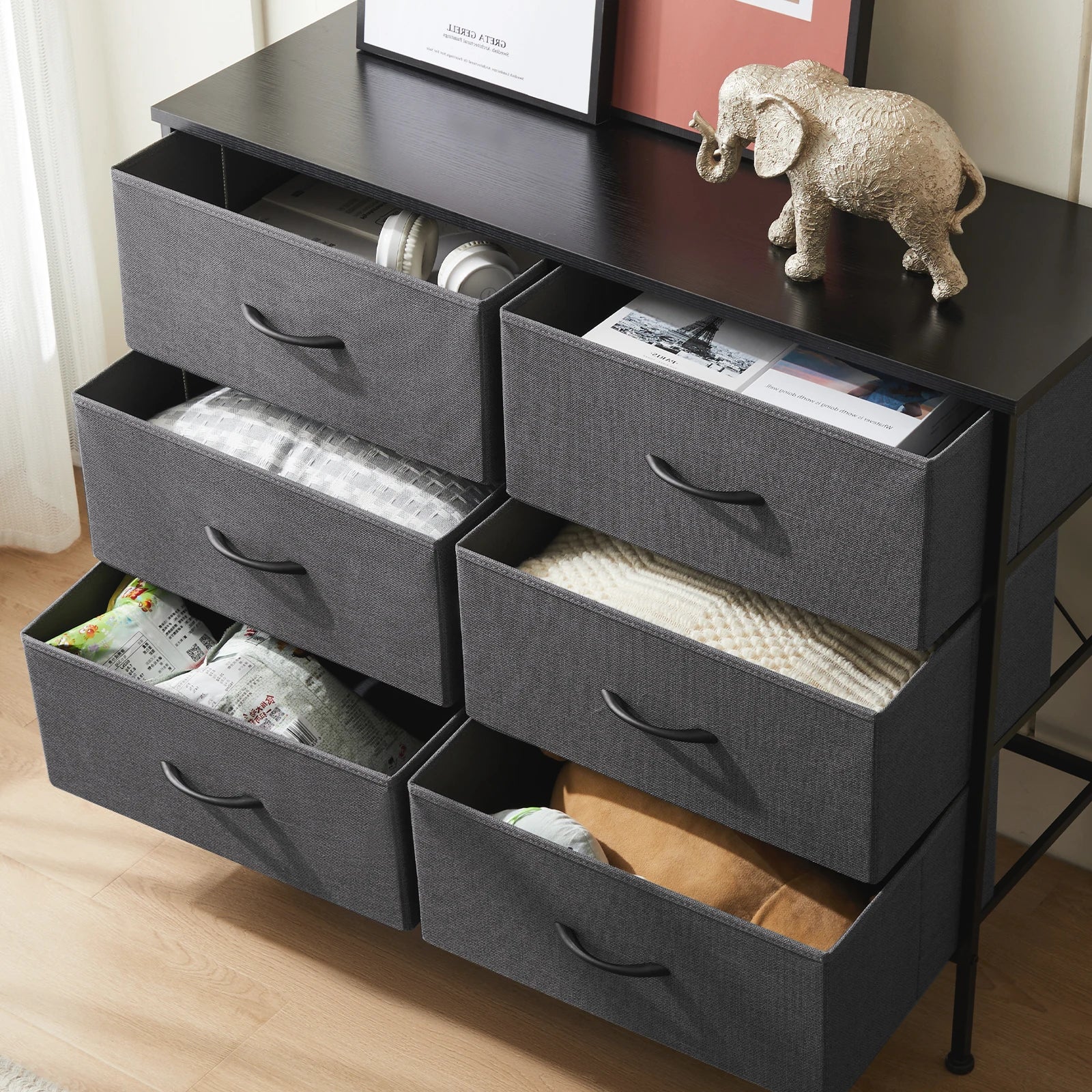 Fabric Drawer Nightstand