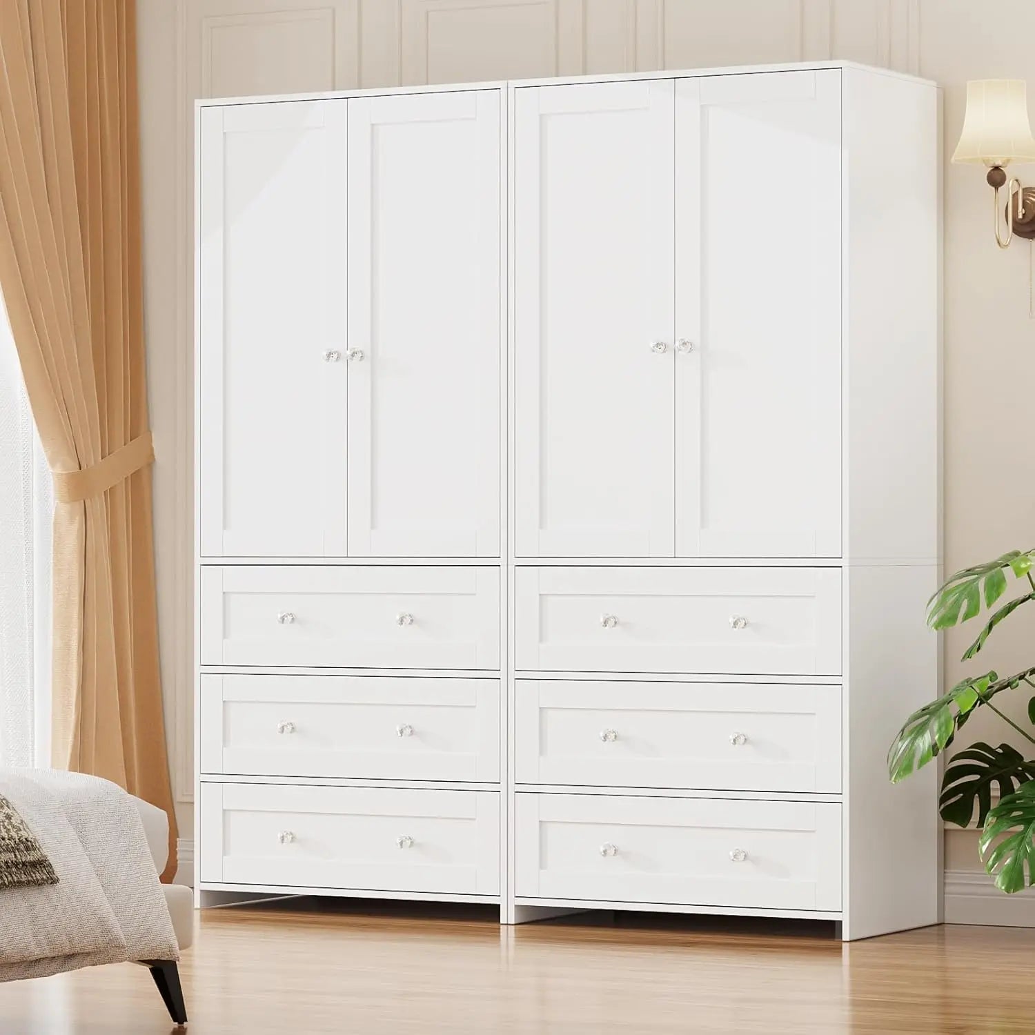 Wardrobe Armoire with Mirror