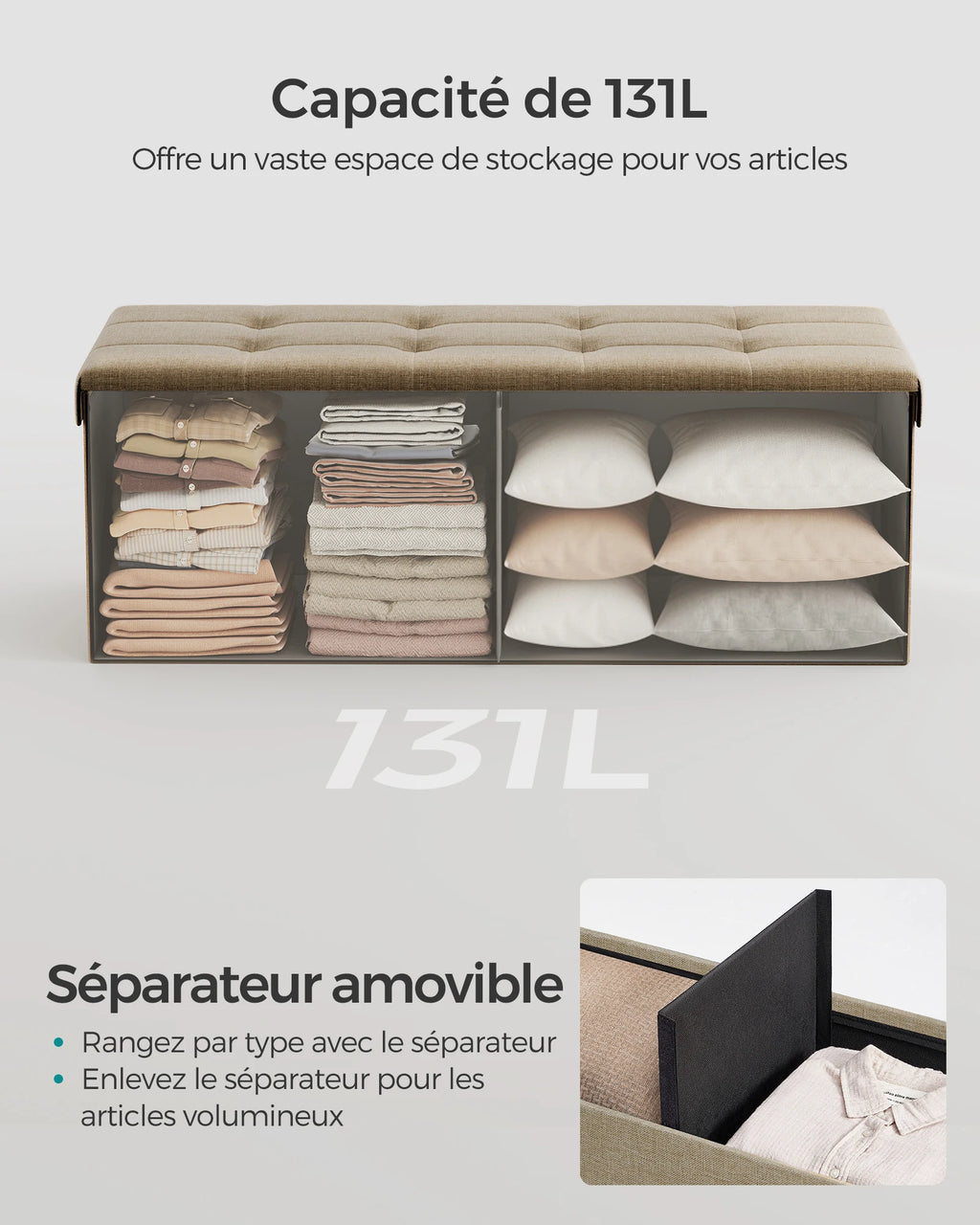 Folding Storage Bench