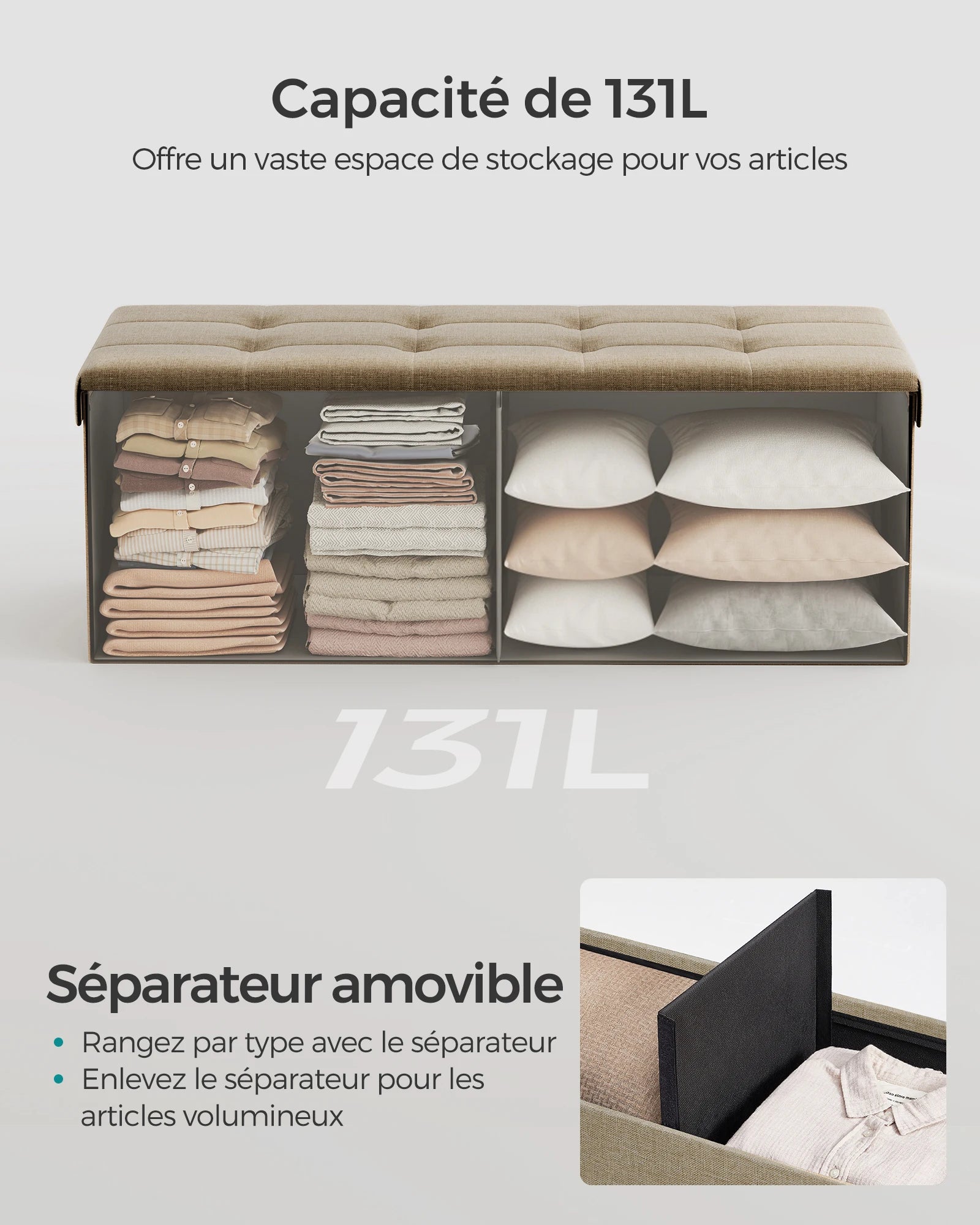 Folding Storage Bench