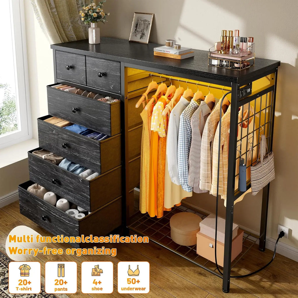 Wood Dresser with Storage Drawers
