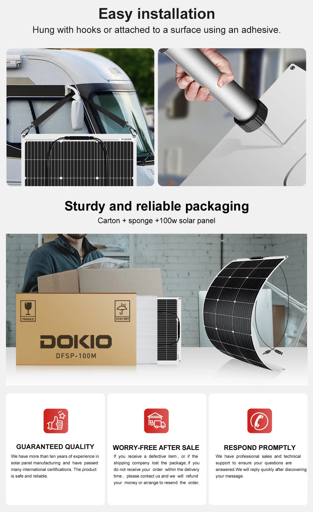 200W Flexible Solar Panel Kit