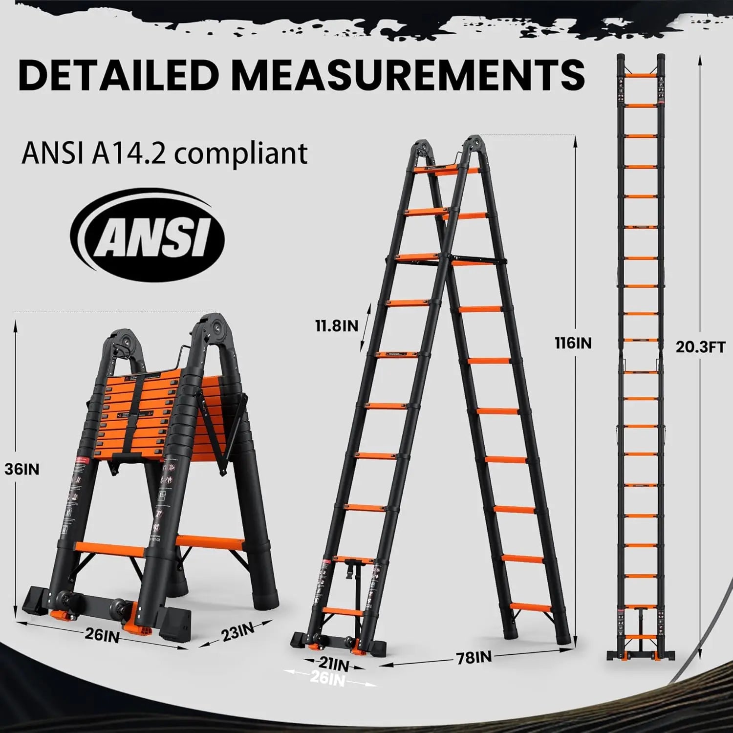 A-Frame Telescoping Ladder, 10-Step
