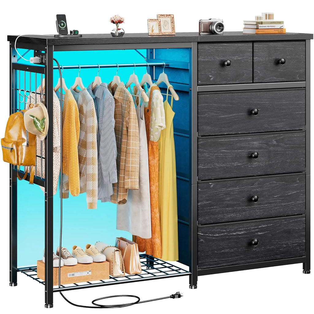 Wood Dresser with Storage Drawers