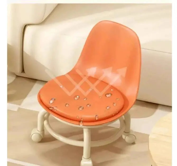 Rolling Stool with Backrest
