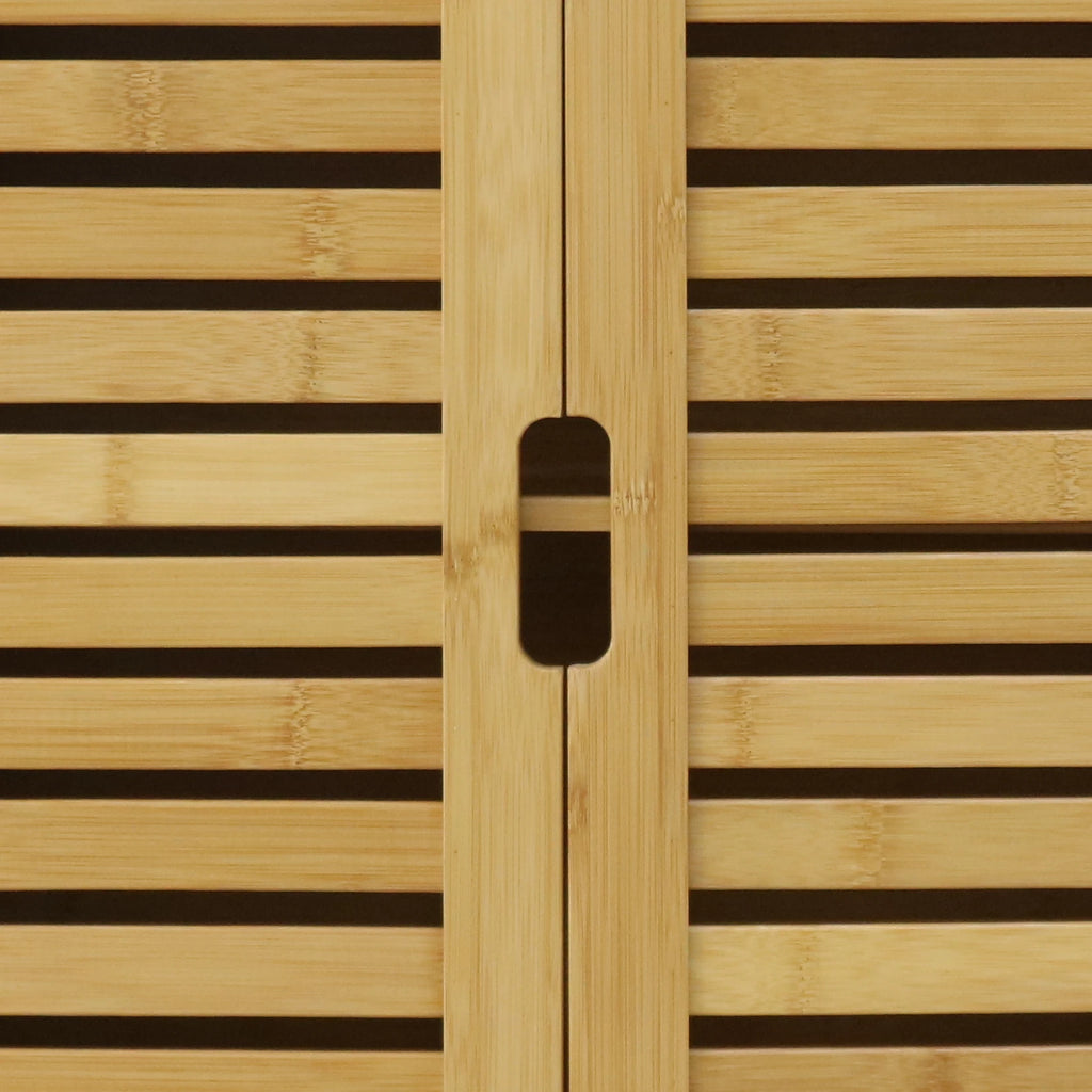 Wall-Mounted Bamboo Bathroom Cabinet