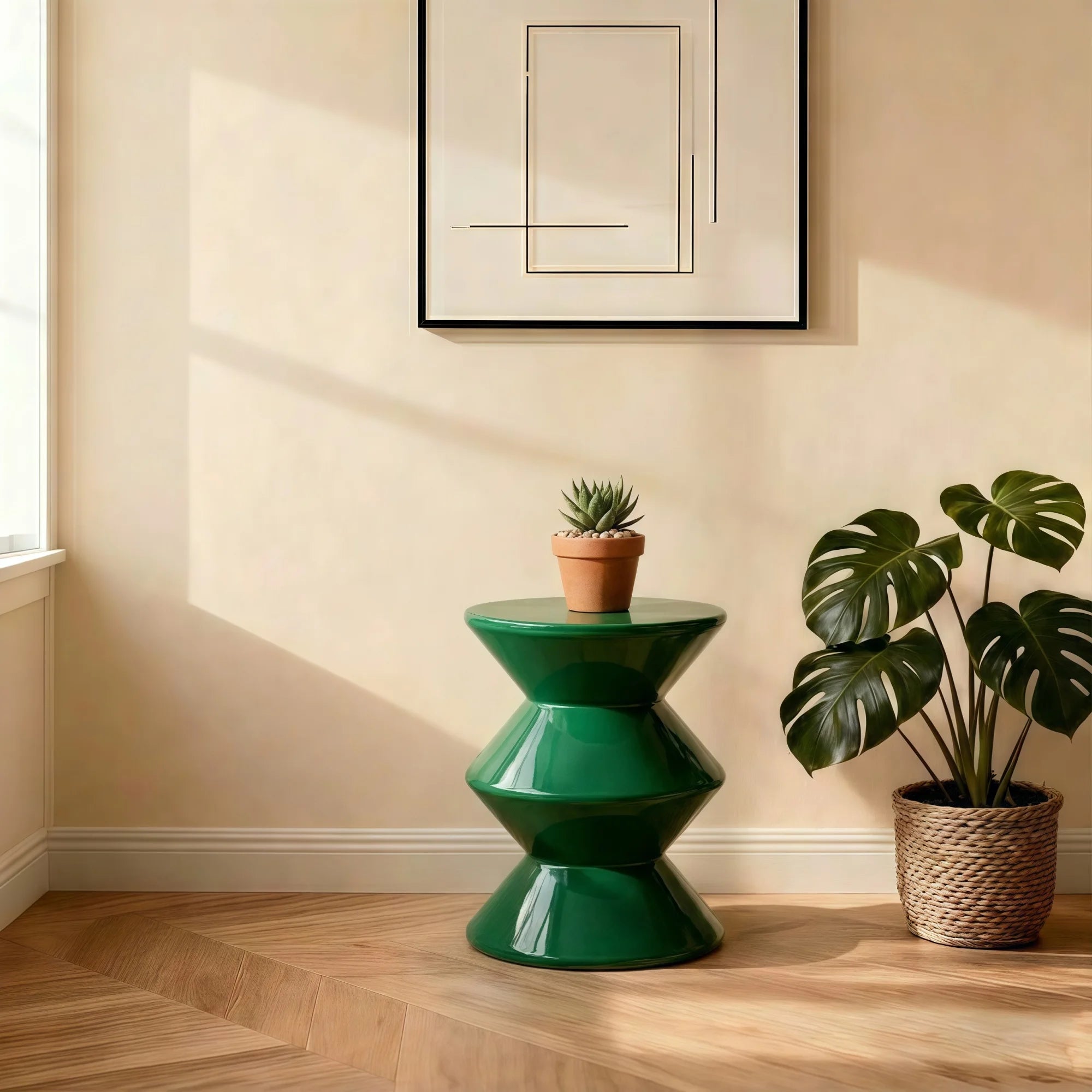 Hourglass Stool & Side Table