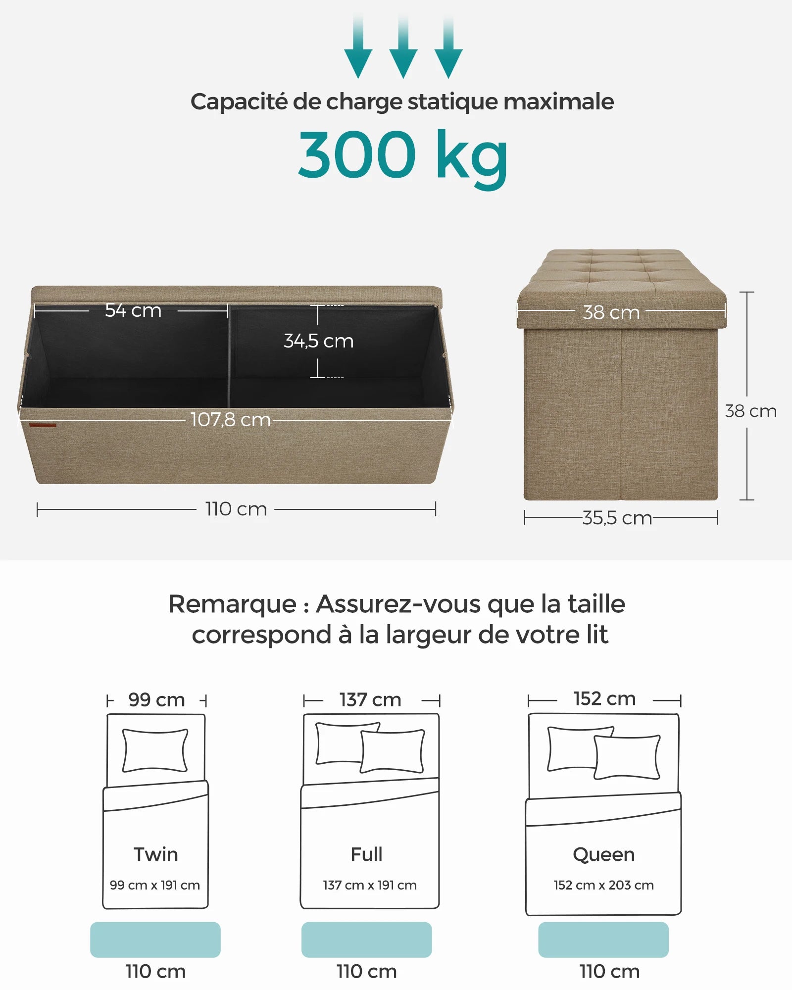 Folding Storage Bench