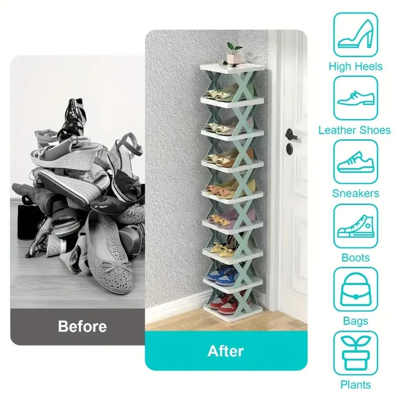 9-Tier Vertical Shoe Rack