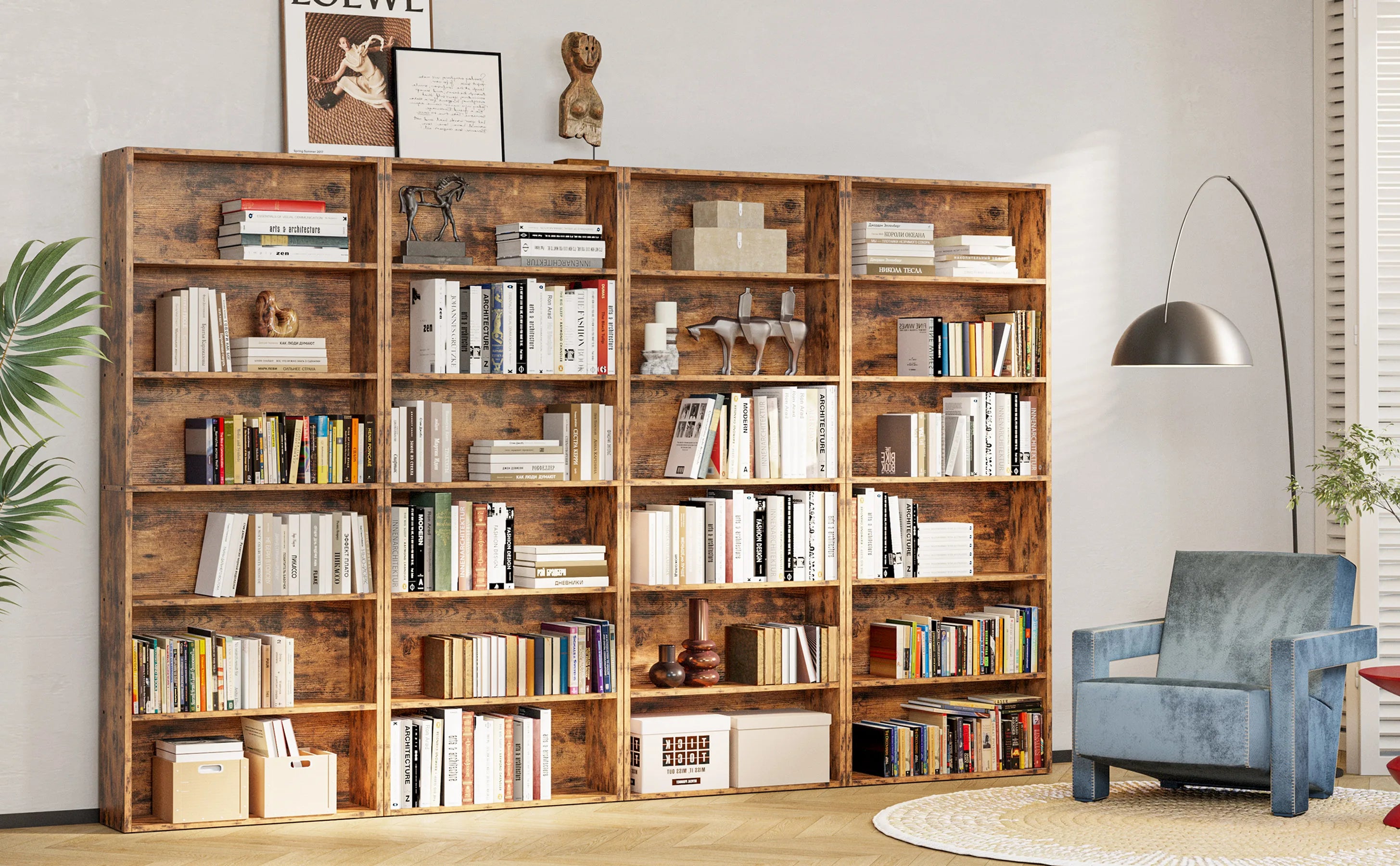 Industrial Floor-Standing Bookshelf