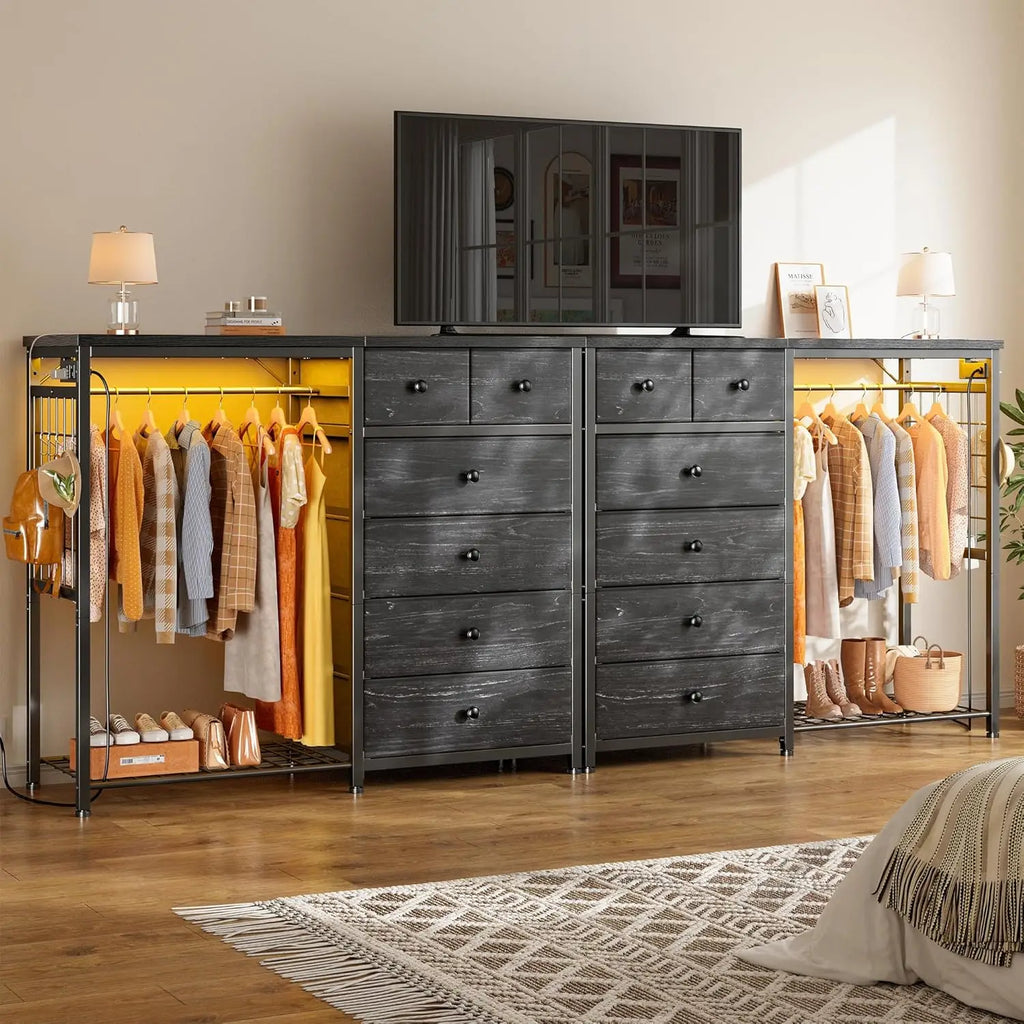 Wood Dresser with Storage Drawers