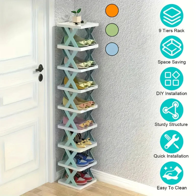 9-Tier Vertical Shoe Rack