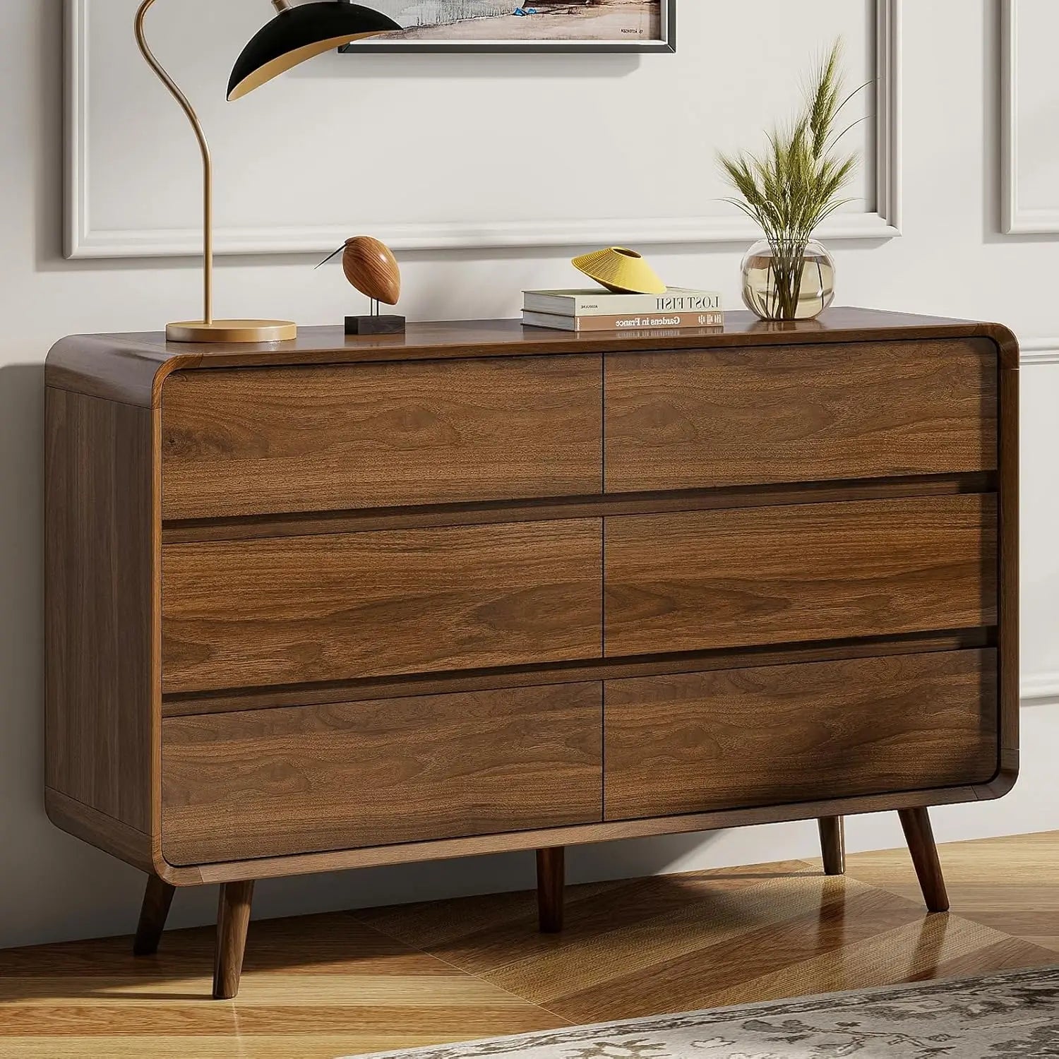 Wood Dresser with Storage Drawers