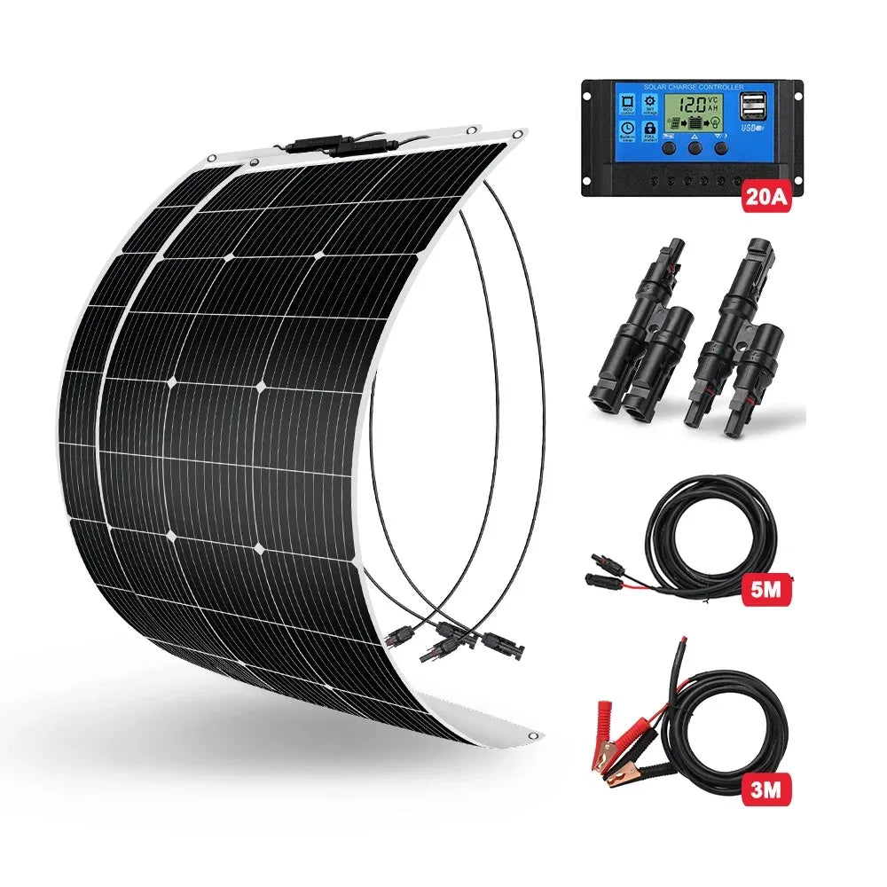200W Flexible Solar Panel Kit