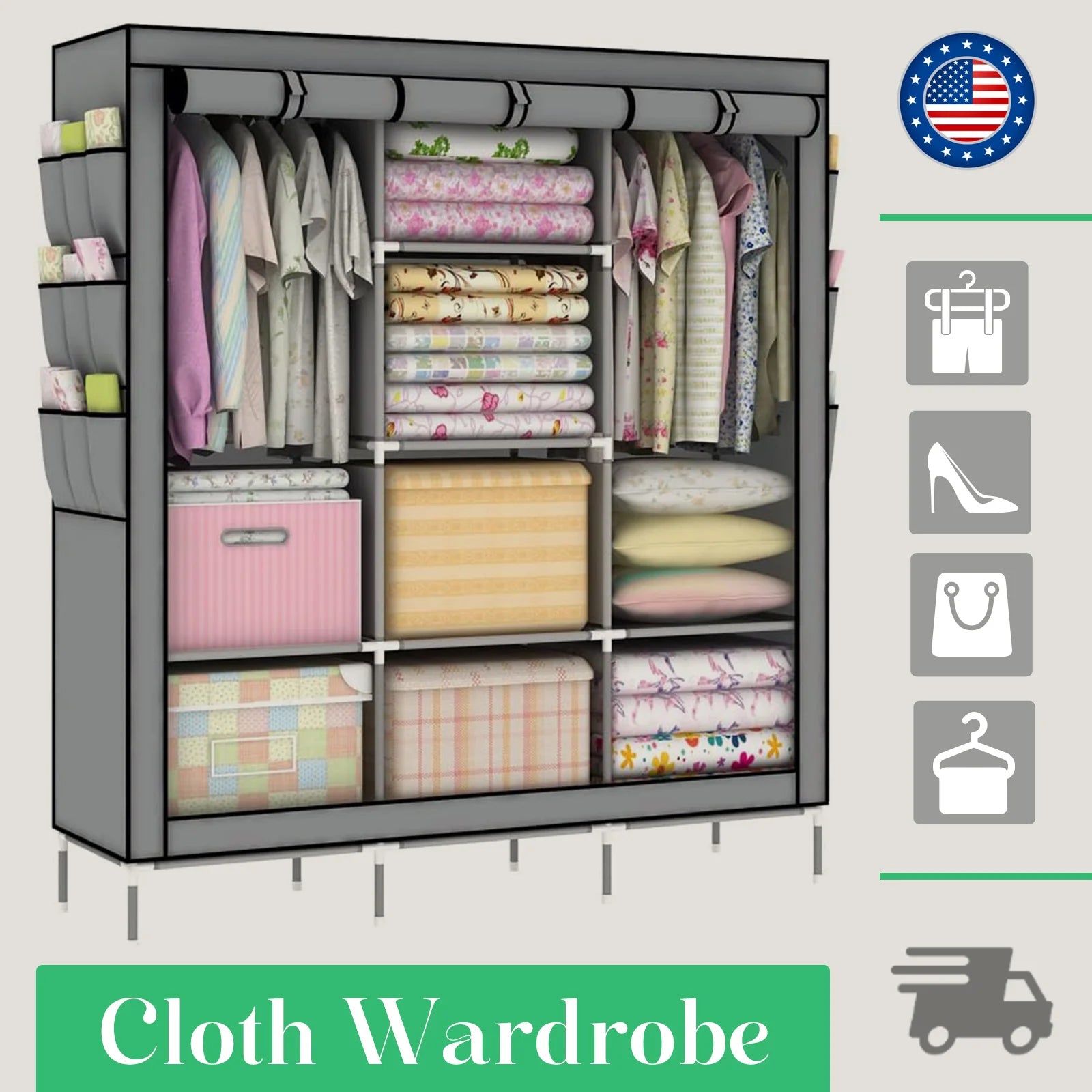 Portable Closet Storage Organizer
