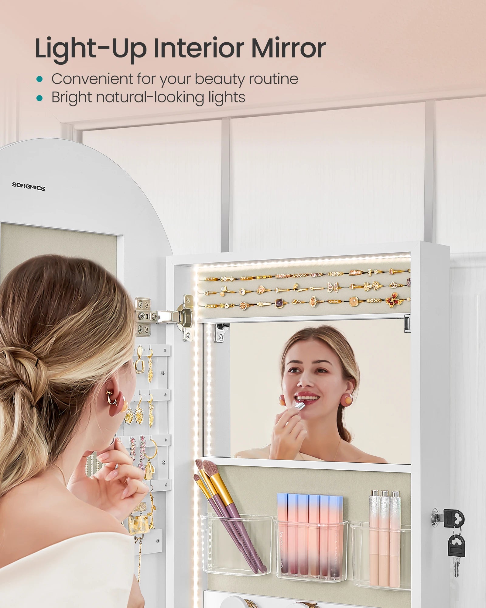 LED Jewelry Storage Cabinet