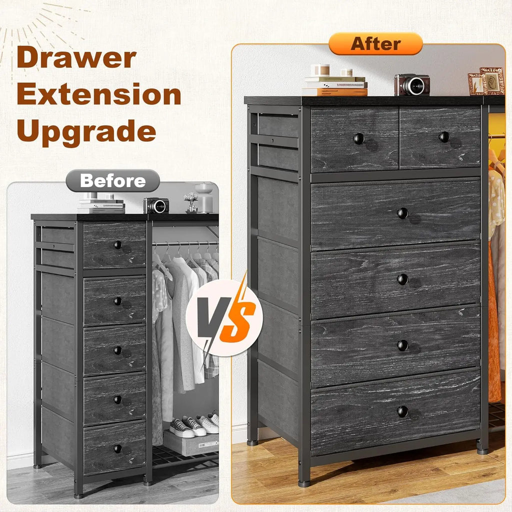 Wood Dresser with Storage Drawers