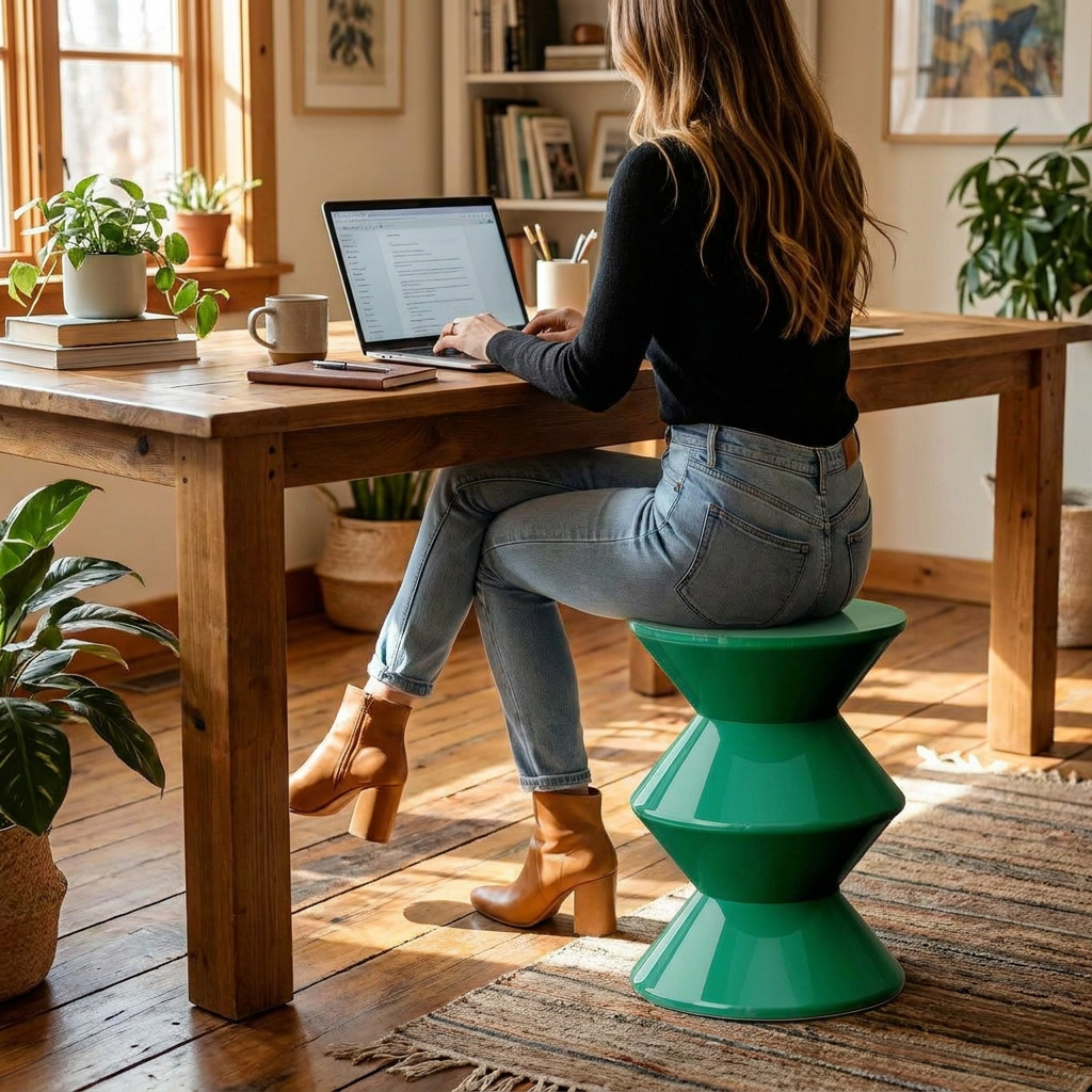 PP Hourglass Stool & Ottoman | Side Table & Small Nightstand | Entryway Wraparound Bench