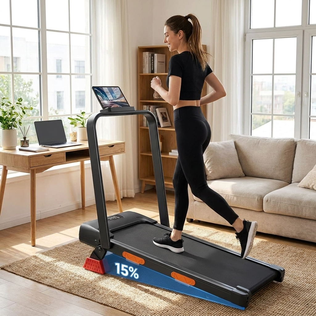 Foldable 3In1 Treadmill Under Desk Walking Pad For Home Office