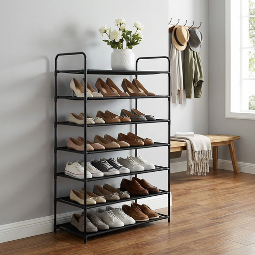 HOME 10 Tiers Shoe Rack 20-25 Pairs Sturdy Shoe Shelf
