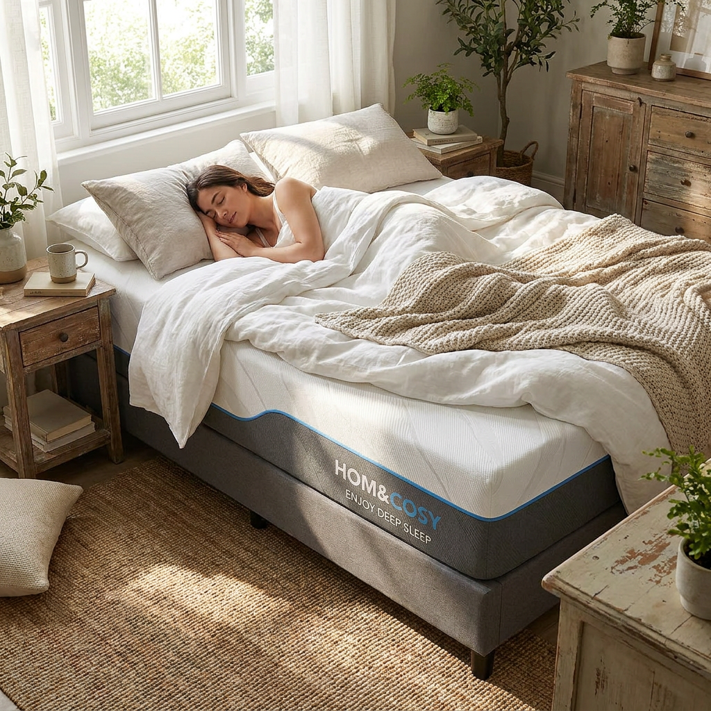 Hcore Extra Firm Queen Size Mattress, 8/10 inch Medium - Extra Firm Dual Sided Reversible