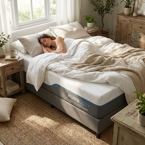 Hcore Extra Firm Queen Size Mattress, 8/10 inch Medium - Extra Firm Dual Sided Reversible
